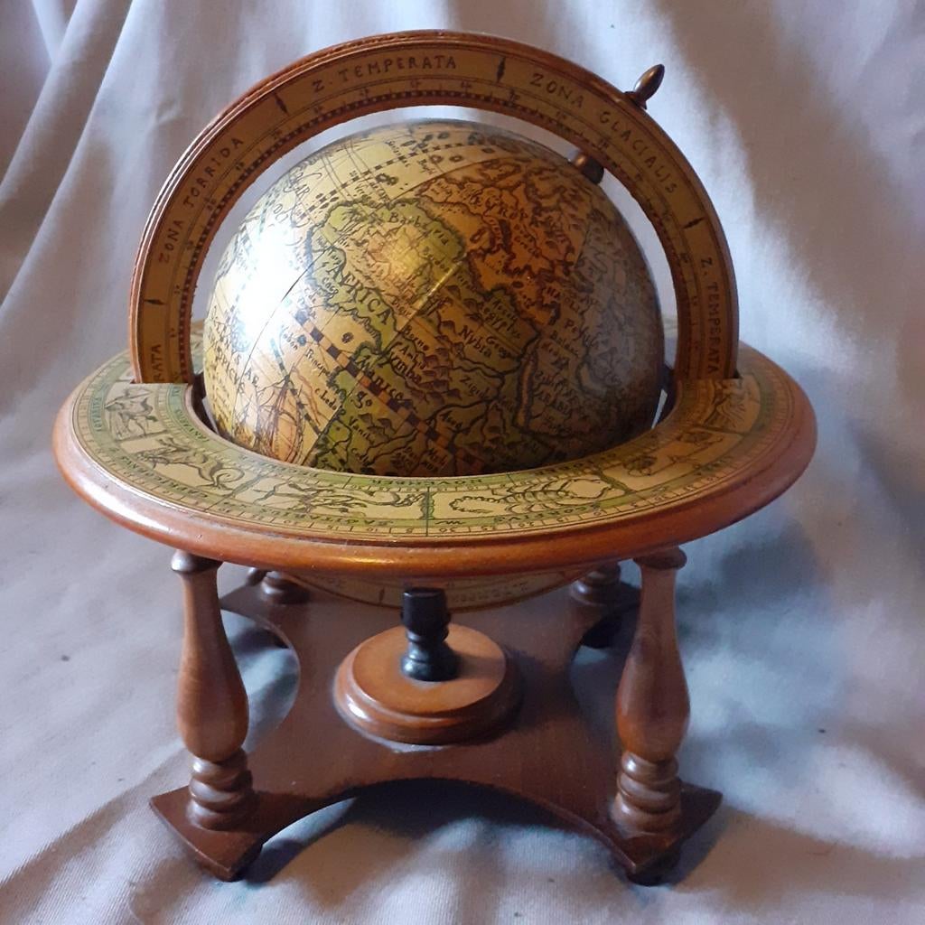 Vintage wereldbol, globe, tafelglobe, tafelwereldbol, Antiek en Kunst, Ophalen of Verzenden