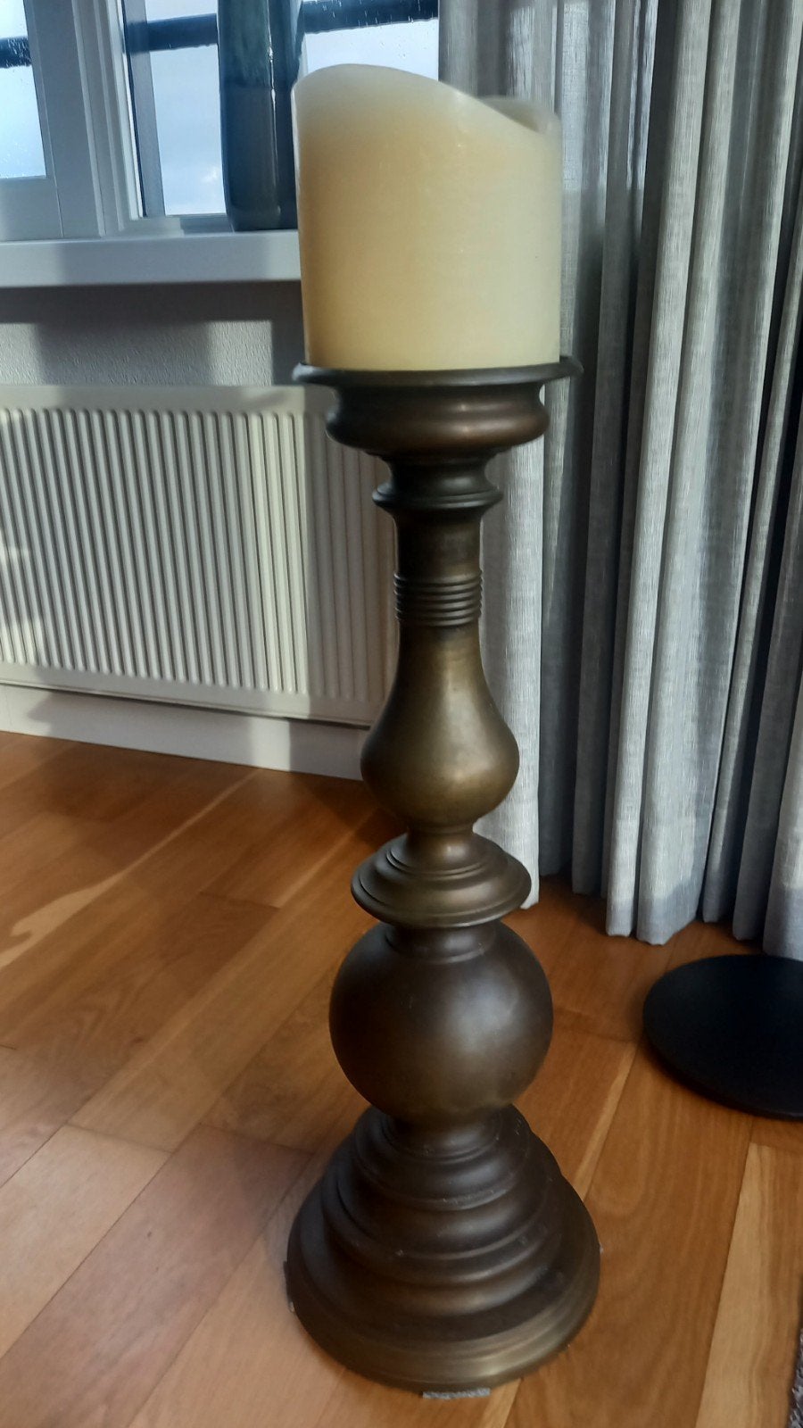koper kandelaar 70 cm. hoog, Ophalen, Koper of Brons