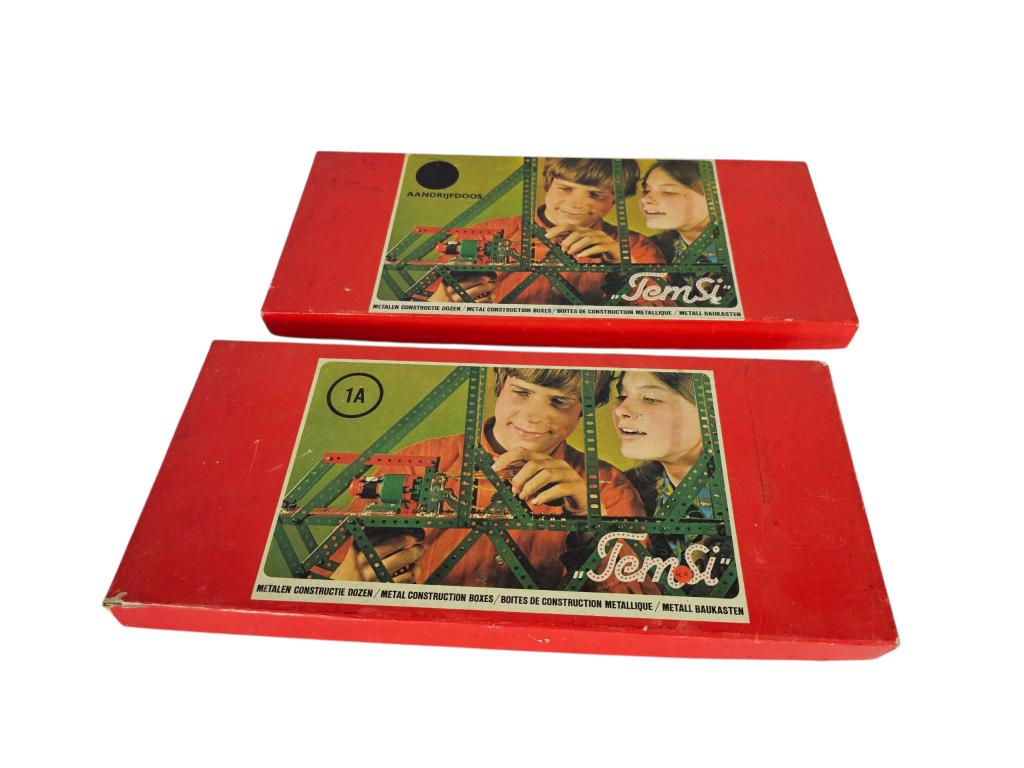 Temsi  - Meccano -Hengelo  -  aandrijf en bouwdoos 1A - 60's, Ophalen of Verzenden