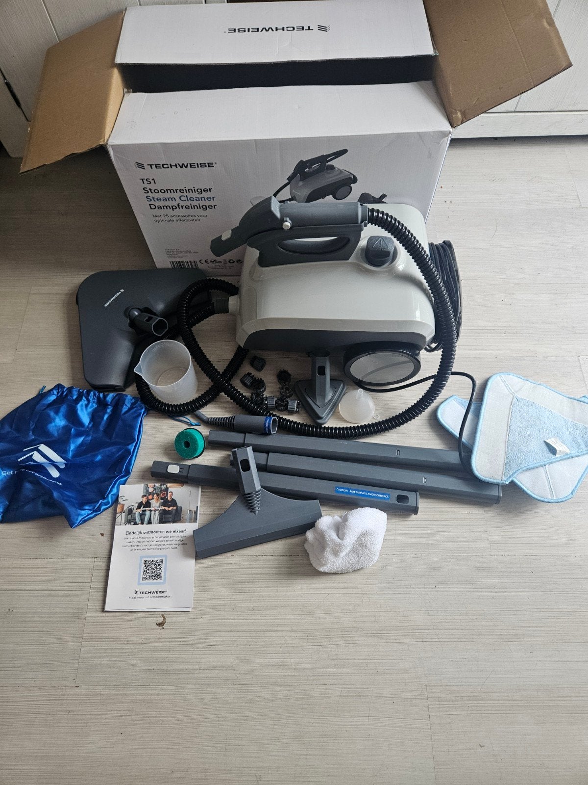 TECHWEISE TS1 Stoomreiniger met 25 accessoires, Ophalen, Gebruikt