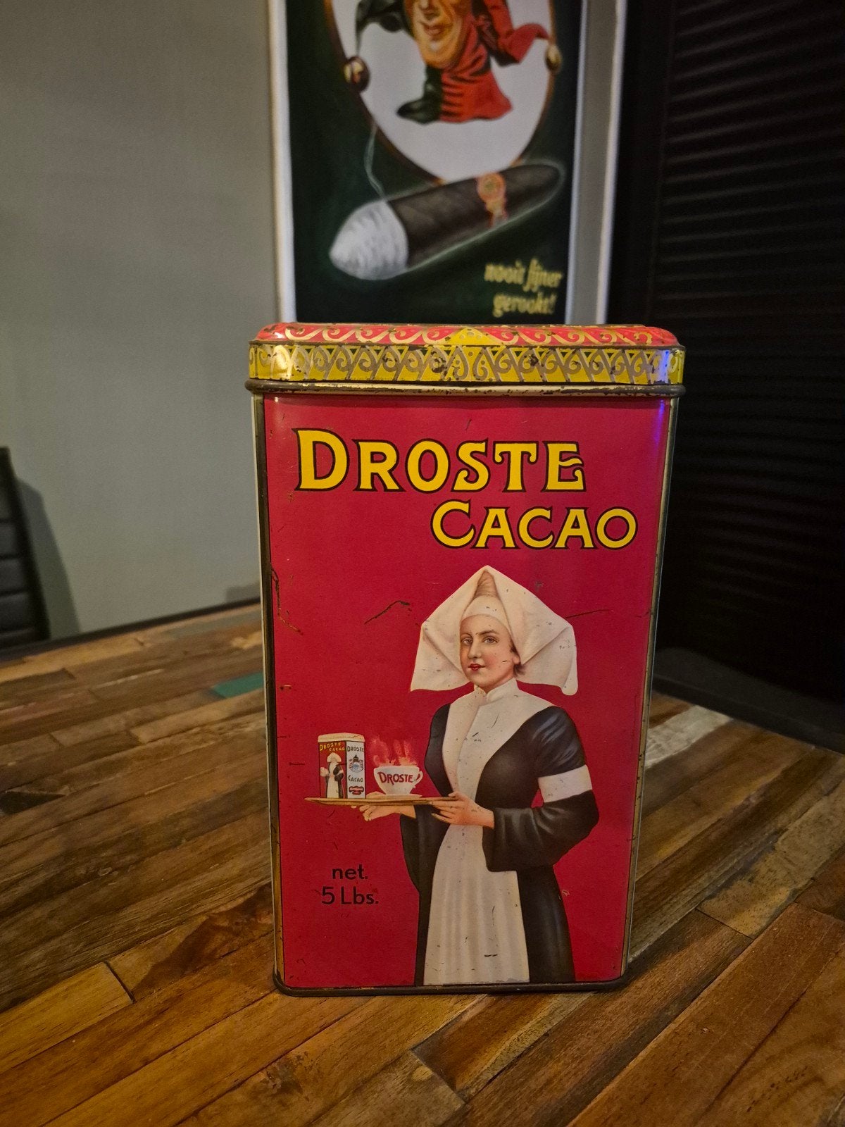 winkelblik droste cacao Haarlem 2.5 kilo  26.5 cm hoog blik, Ophalen of Verzenden, Gebruikt, Overige, Droste