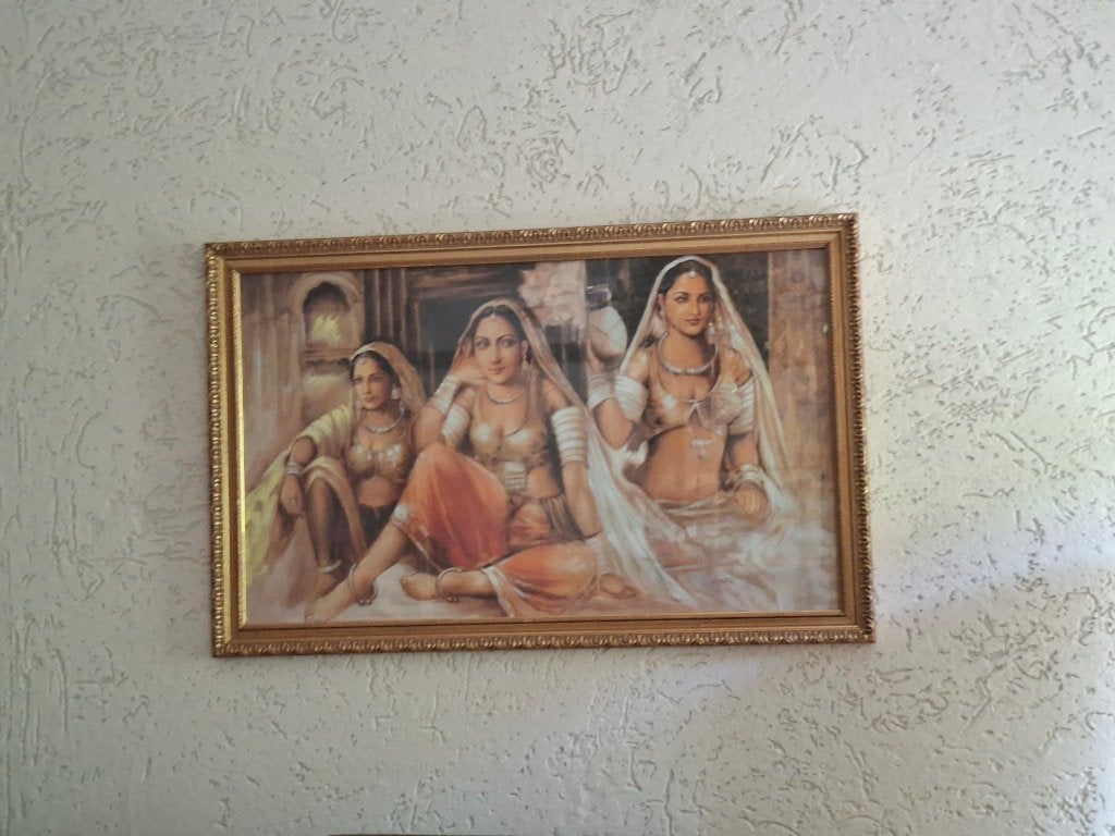 Schilderij drie zittende  vrouwen, Ophalen, Portret of Personen, Klassiek, Print