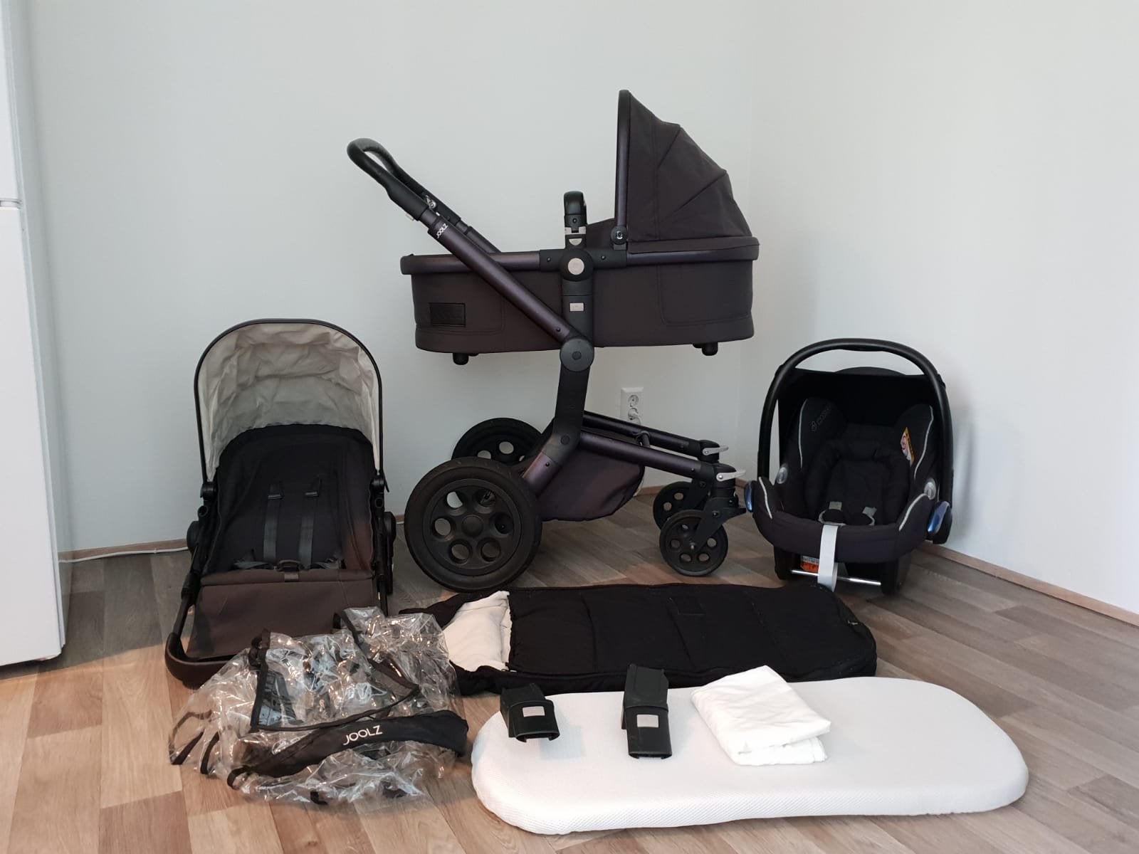 Joolz day kinderwagen met autostoel en reiswieg, Zo goed als nieuw, Combiwagen, Met autostoeltje, Ophalen