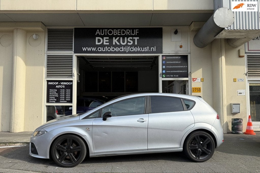 Seat Leon 2.0 TFSI FR DSG 2007 Leder Navi/Cam Clima, Gebruikt, Zwart, 4 cilinders, 1984 cc