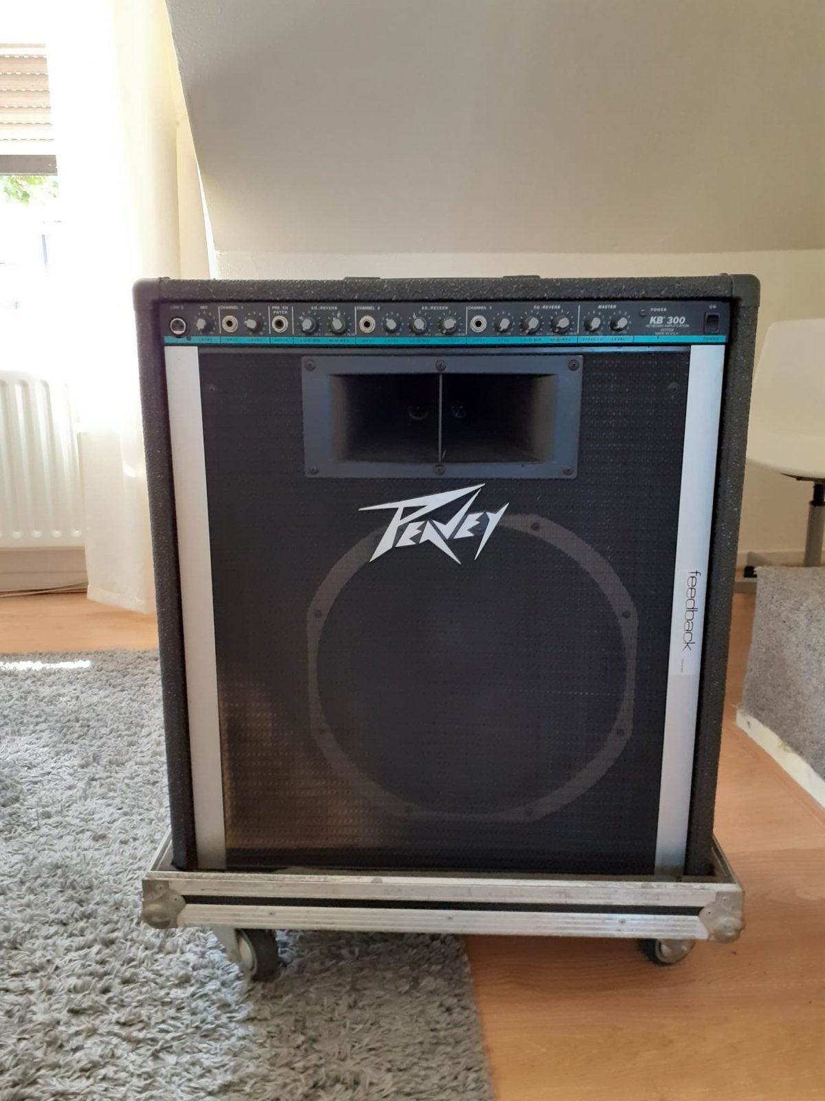 Peavey KB 300 Versterker met Flightcase, Ophalen, Gebruikt