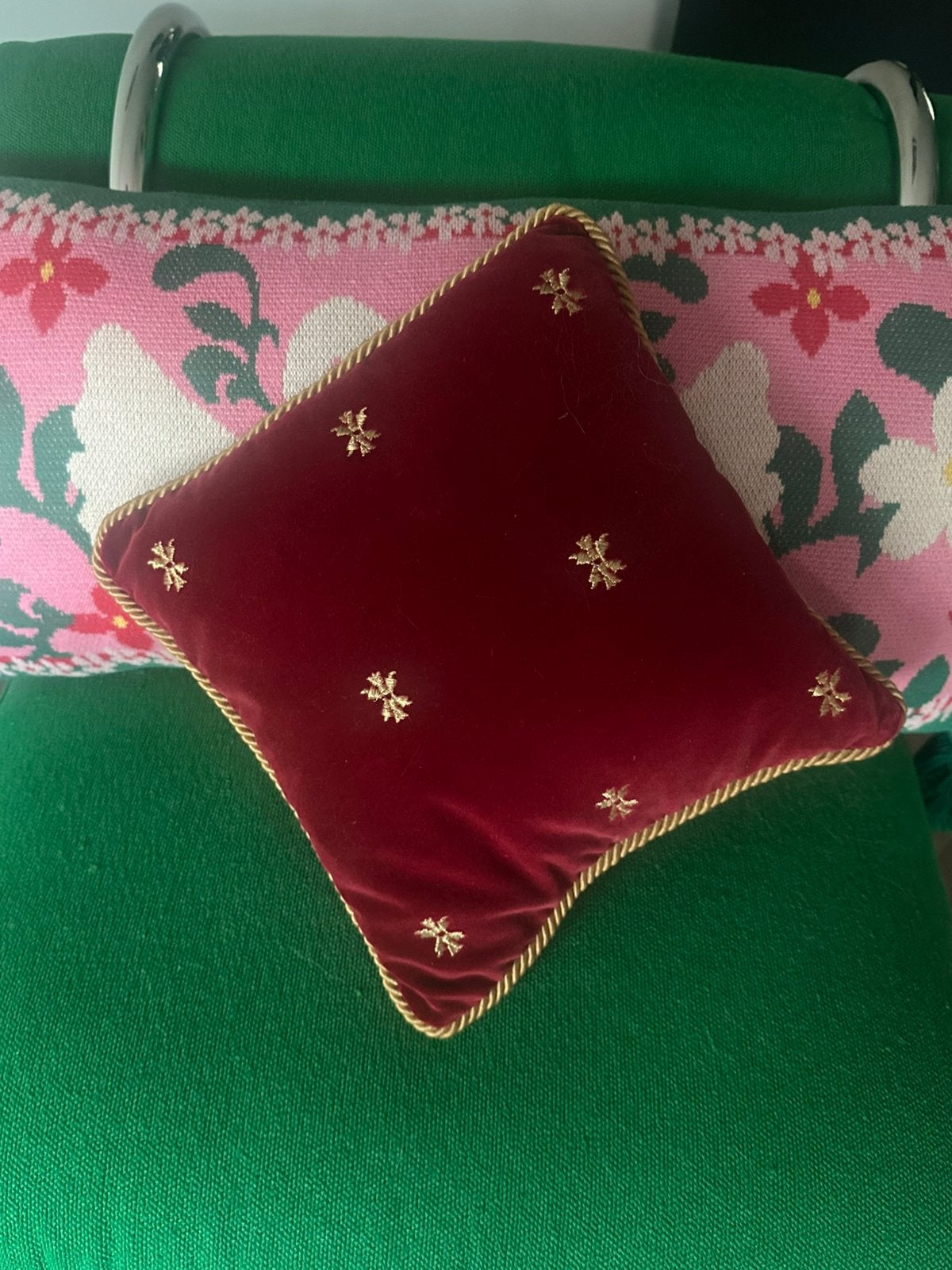 Vintage kussentje van Laura Ashley, Ophalen, Gebruikt, Vierkant