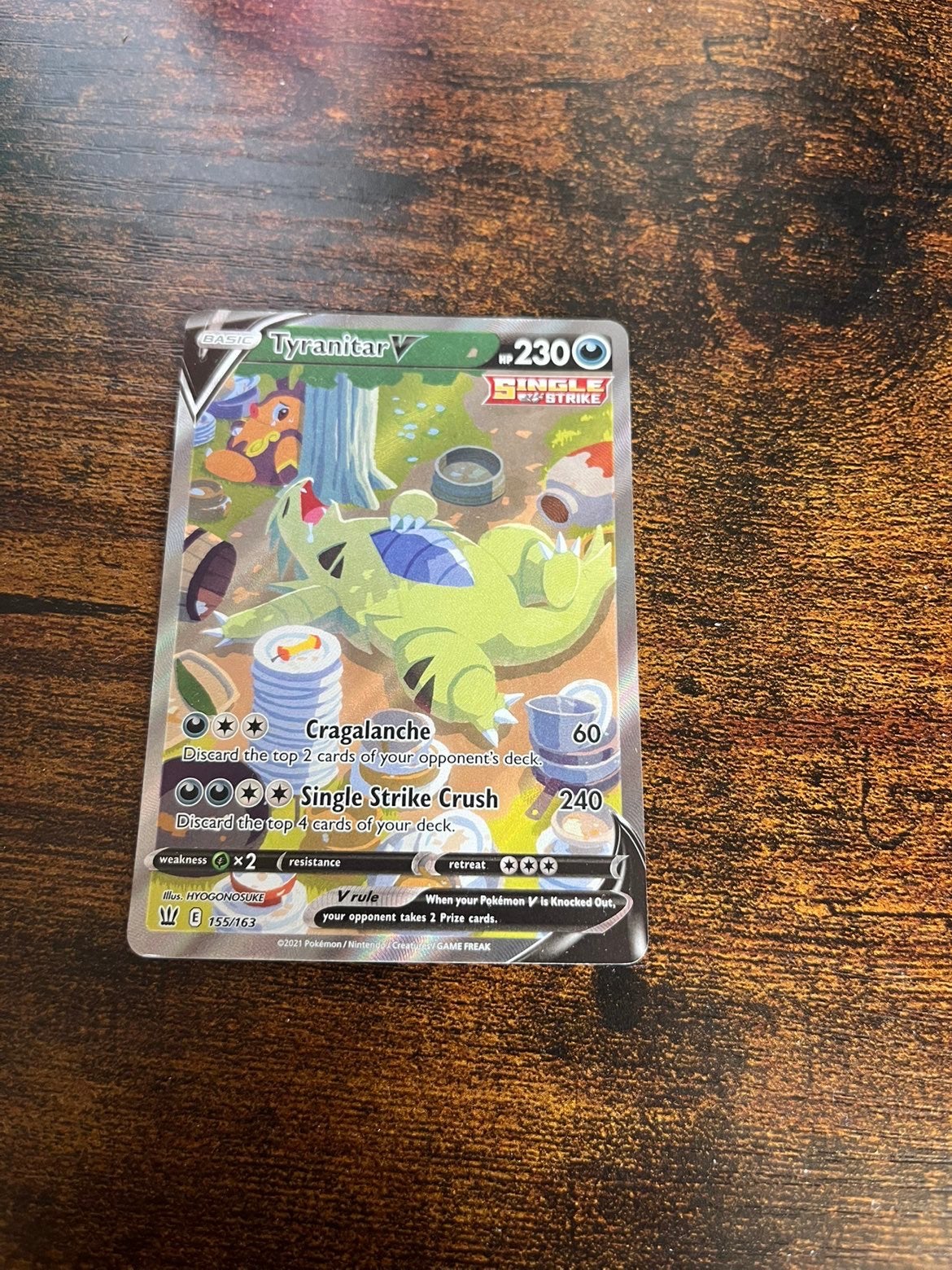 Tyranitar V alt art, Ophalen of Verzenden, Zo goed als nieuw