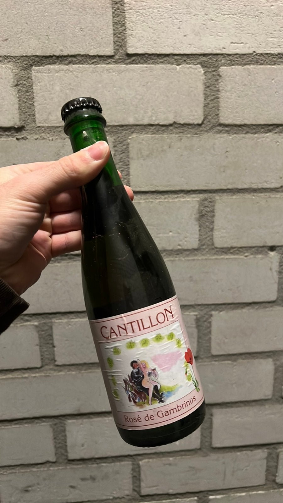 Cantillon Rose de Gambrinus 2015 37.5cl, Verzamelen, Biermerken, Ophalen, Zo goed als nieuw, Flesje(s), Overige merken