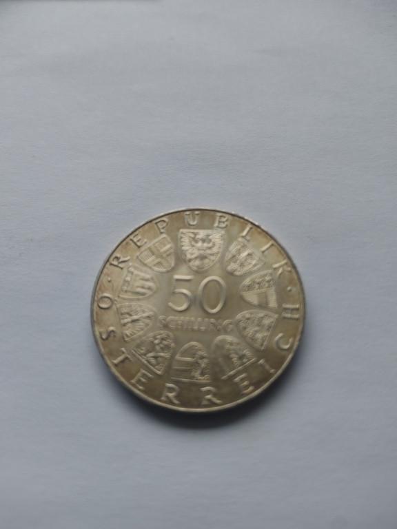 50 Schilling Salzburg University 1972 20 g 0.9 silver, Ophalen of Verzenden, Oostenrijk, Zilver