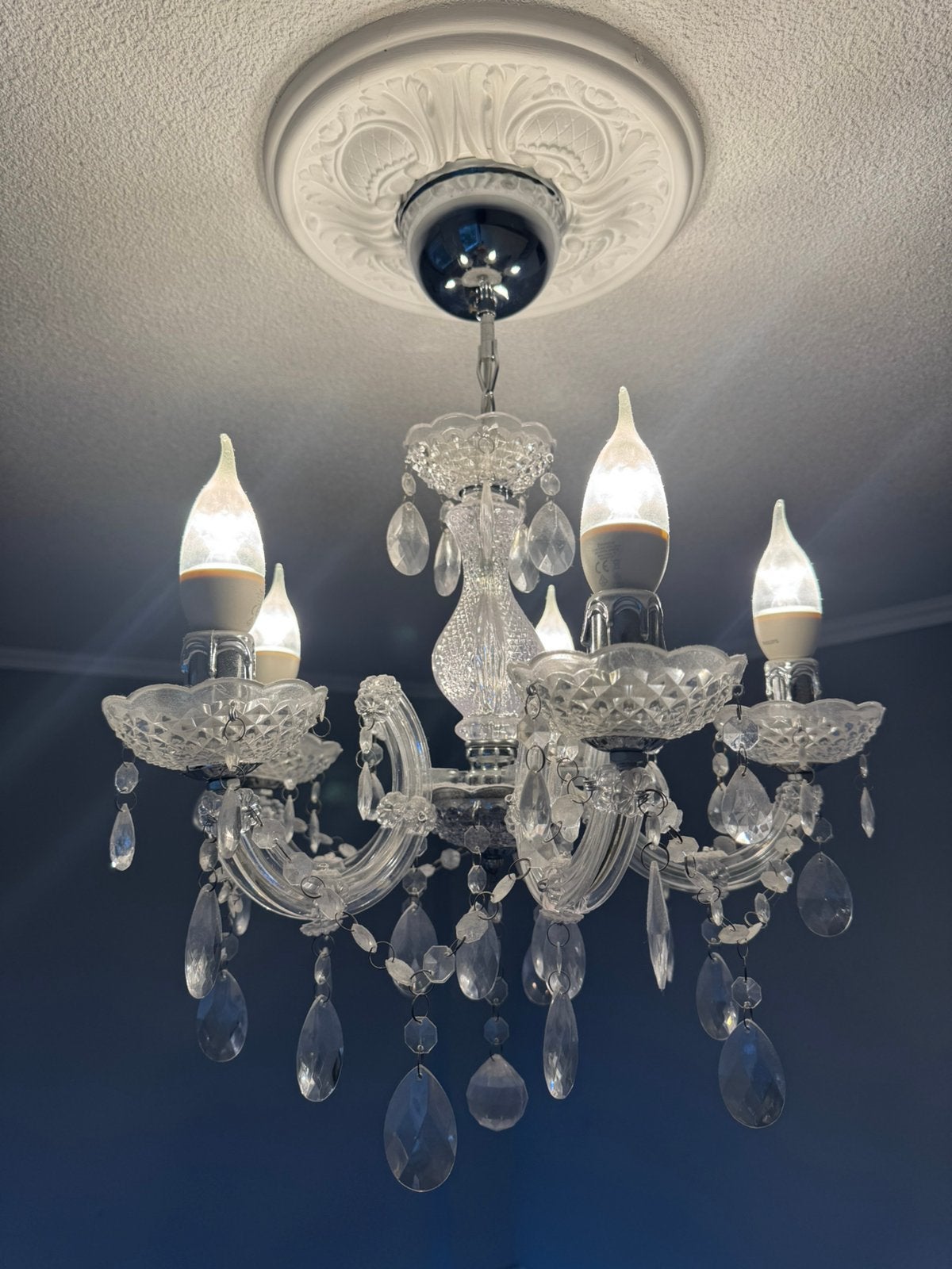 Mooi kroonluchter, Huis en Inrichting, Lampen | Kroonluchters, Ophalen, Zo goed als nieuw