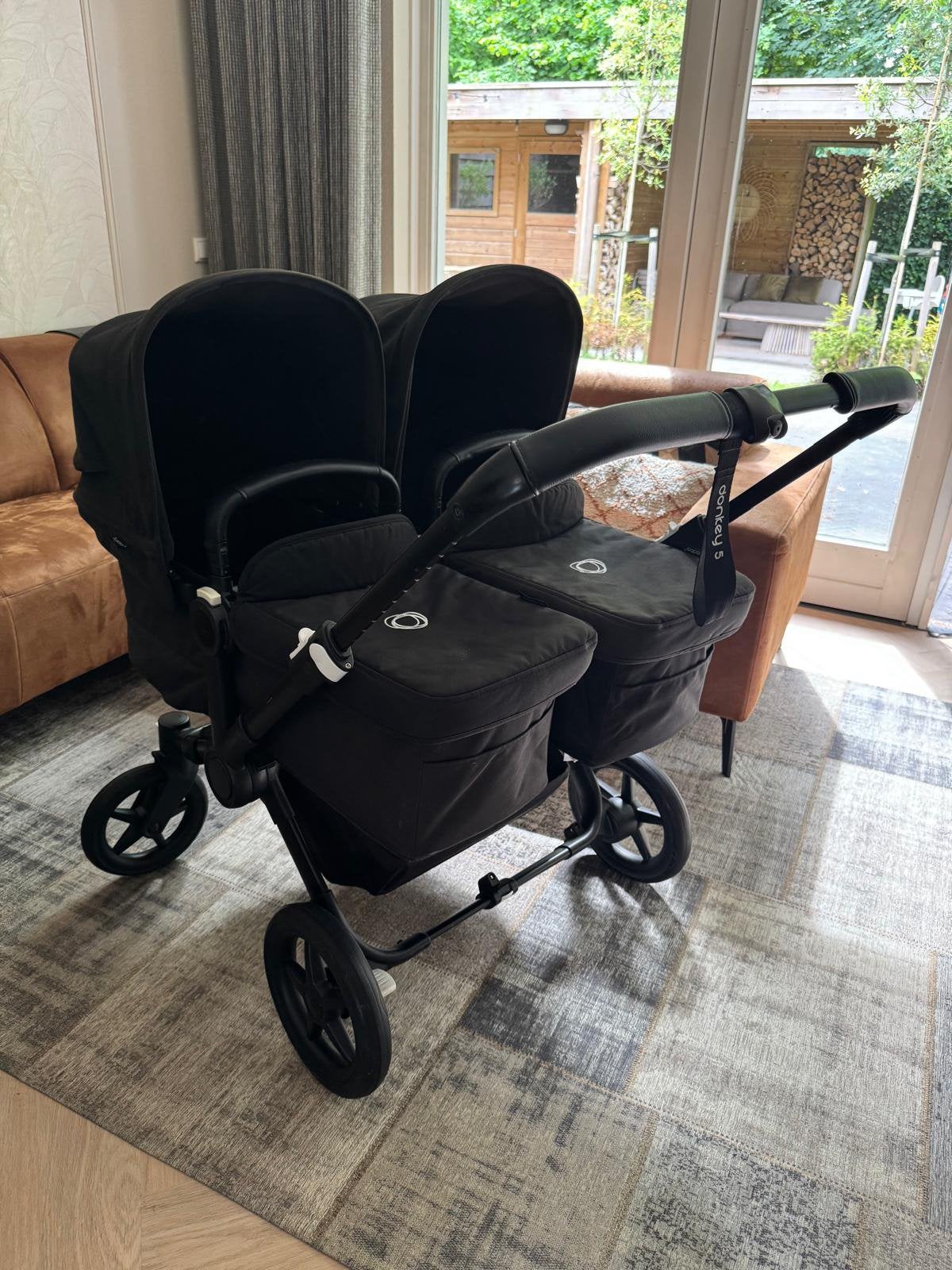 Bugaboo Donkey 5 twin all black inclusief maxi-cosi’s, Kinderen en Baby's, Kinderwagens en Combinaties, Ophalen, Zo goed als nieuw