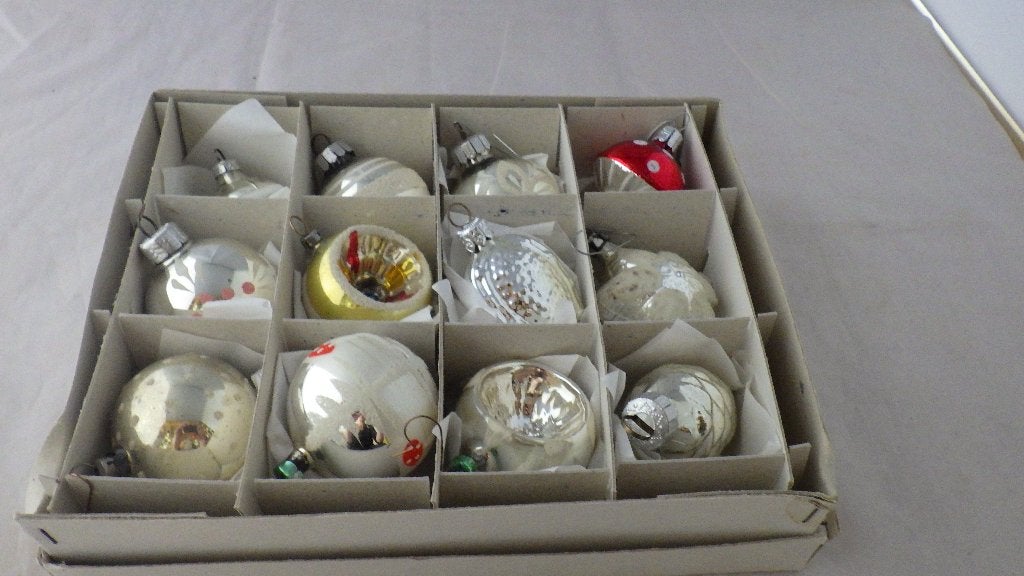 12 mooie oude kerstballen, Diversen, Ophalen of Verzenden, Gebruikt