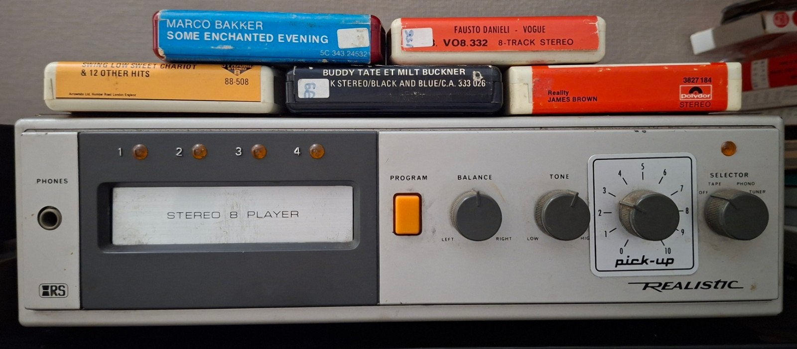 Realistic 8-track speler met defecte spoorwisselaar, Audio, Tv en Foto, Bandrecorders, Ophalen of Verzenden, Met banden