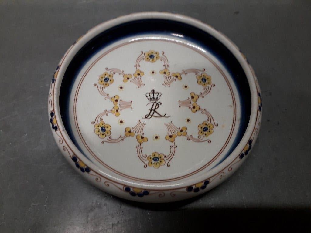 ANTIEK PLATELEN SCHAALTJE met LOGO ROTTERDAMSCHE LLOYD, Ophalen of Verzenden