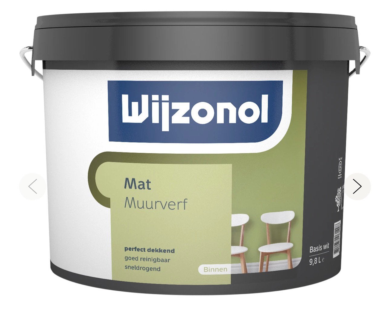 Wijzonol muurverf mat wit (ongemengd), Wit, Nieuw, Ophalen of Verzenden, Verf