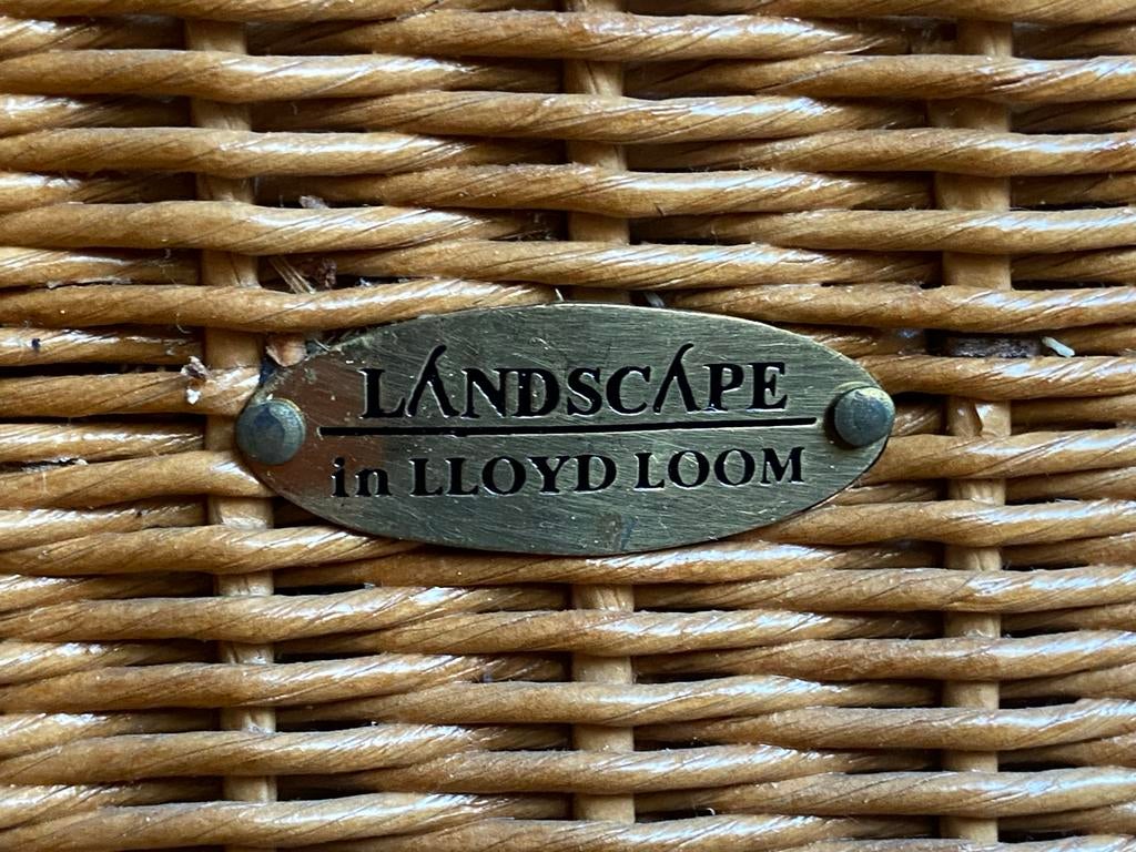Vier Lloyd Loom stoelen - Landscape, Ophalen, Gebruikt, Bruin, Riet of Rotan