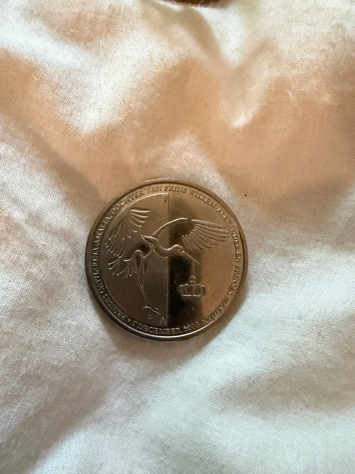 Herdenkingsmunt Amalia 2003 - Geboorte Prinses, Verzenden, Koningin Beatrix, Overige waardes, Geboorte of Huwelijk