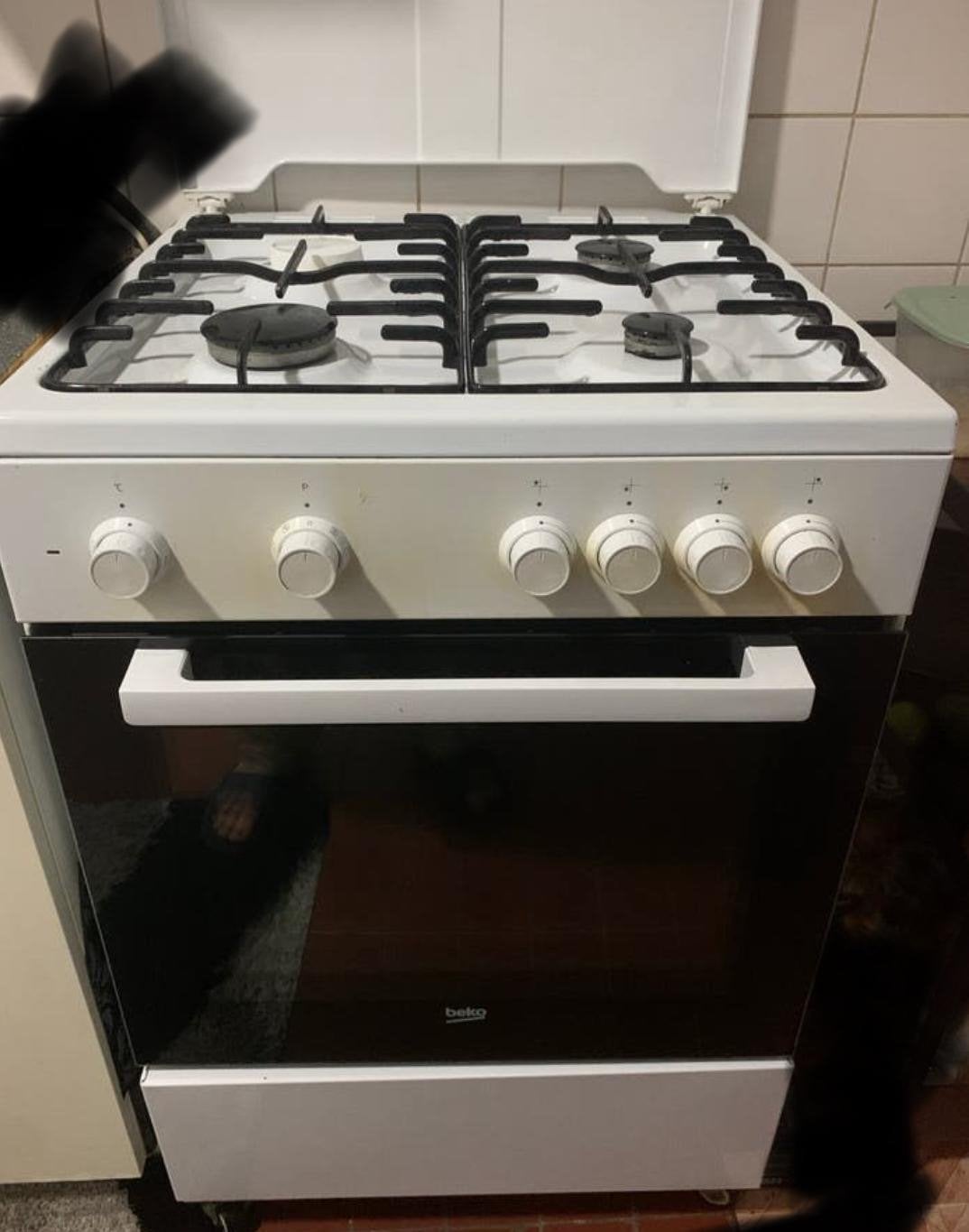 Gasfornuis met oven, Witgoed en Apparatuur, Ophalen, Gebruikt, 4 kookzones, Gas
