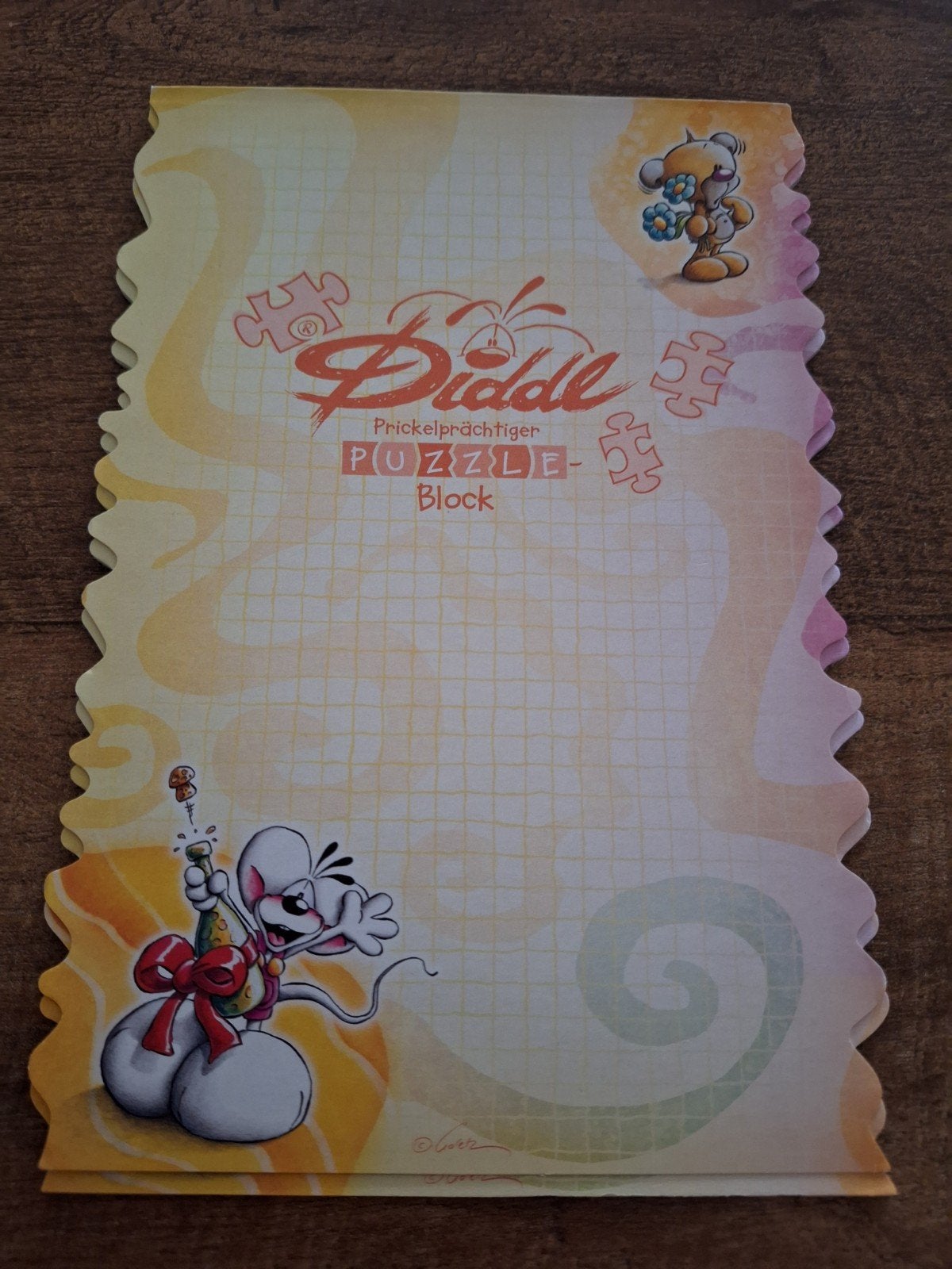 Diddl Puzzelblok nr 29w met 12 blaadjes, Ophalen of Verzenden, Diddl, Gebruikt, Papier, Kaart of Schrift