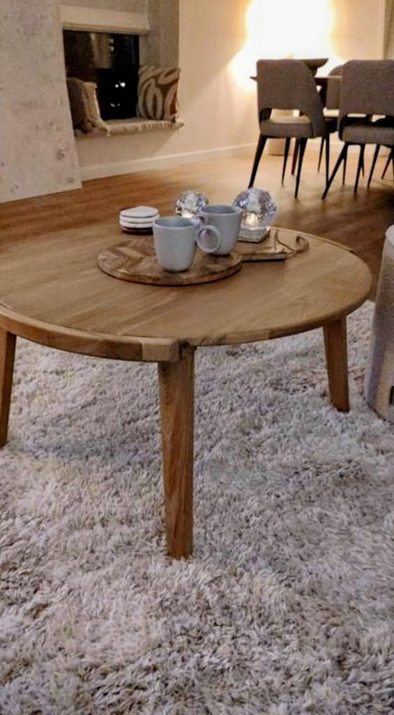 🤍PRACHTIG MOOI ROYAAL ROND CRÈME -BEIGE VLOERKLEED  240 CM, Ophalen, Rond, Modern, Duurzaam, Comfortabel, 200 cm of meer