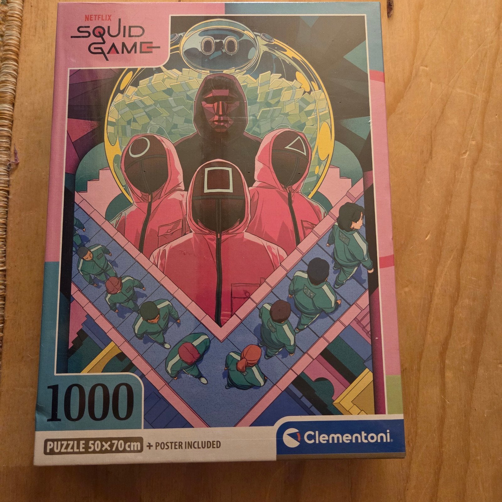Squid Game Legpuzzel 1000 stukjes Clementoni, Ophalen, 500 t/m 1500 stukjes, Nieuw, Legpuzzel