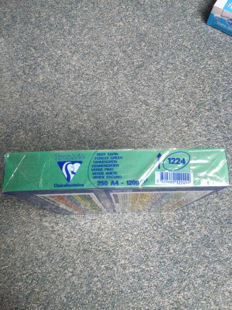 Trophée Clairefontaine 250 vel 120 grams Dennengroen, Ophalen of Verzenden, Nieuw, Overige thema's, Overige typen