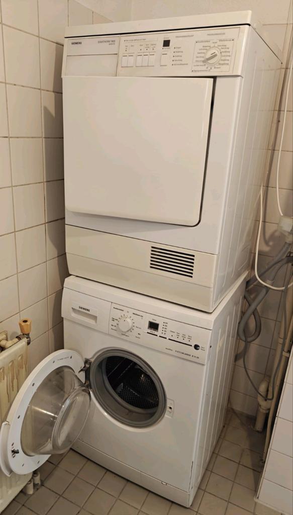 Siemens Wasmachine + Droger Set, Ophalen, Gebruikt, 85 tot 90 cm