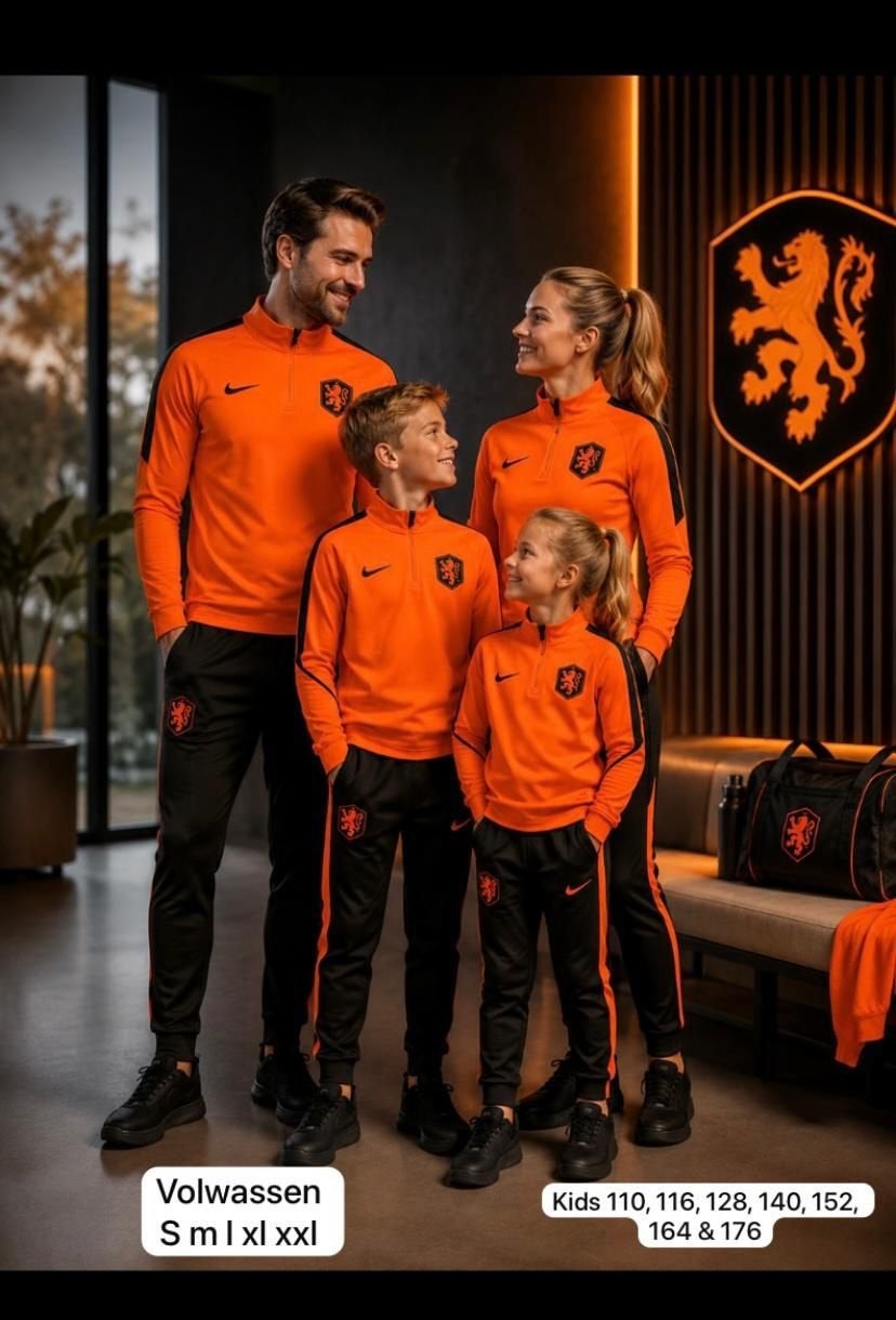 Oranje KNVB Trainingspak voor het hele gezin, Maat 48/50 (M), Nieuw, Oranje, Ophalen of Verzenden