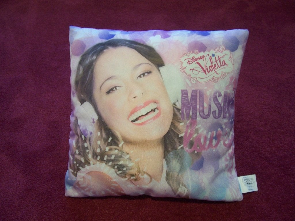 Kussen van Violetta roze 31x31cm, Paars, Vierkant, Ophalen of Verzenden, Zo goed als nieuw