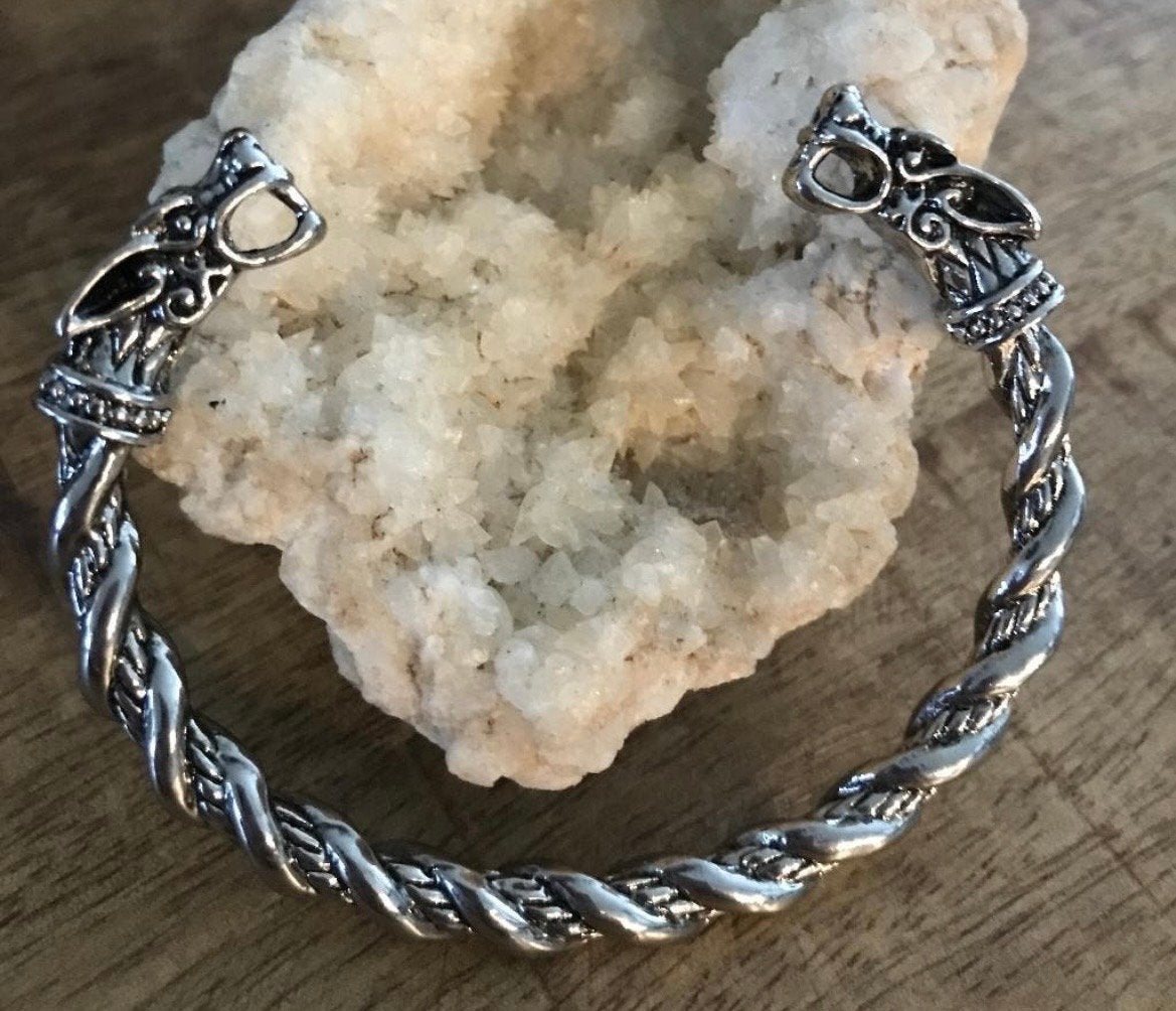 Nieuw Tibetaans Zilveren Draken Armband Handgemaakt, Ophalen of Verzenden, Nieuw, Zilver, Zilver