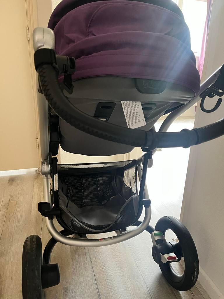Britax Romer Kinderwagen set met isofix - Paars/Grijs, Gebruikt, Met autostoeltje, Ophalen, Kinderwagen