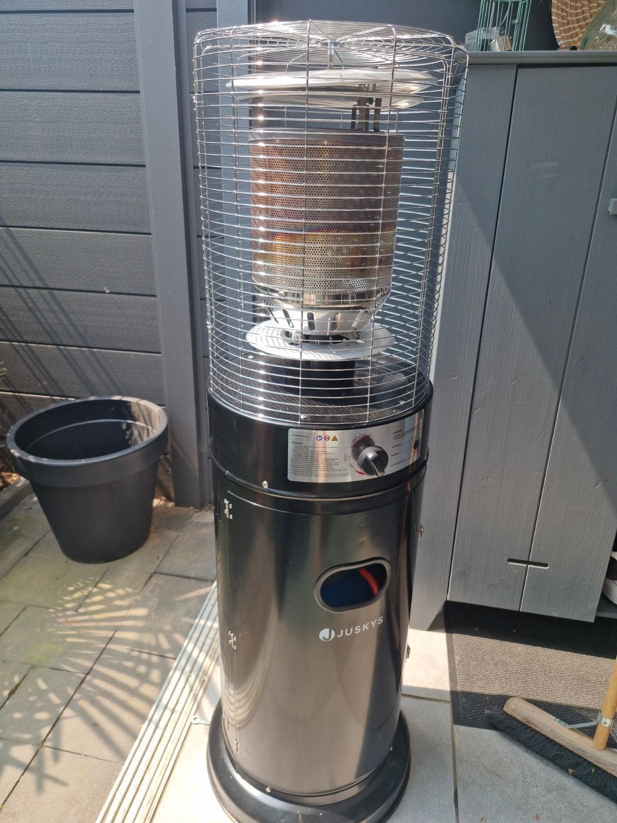 Juskys Gaskachel Terrasverwarmer met Hoes, Tuin en Terras, Ophalen