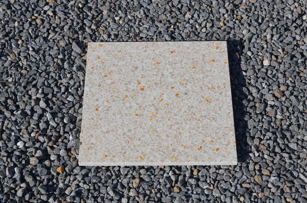 Terrazzo tegels Ecostone Crema Oro , granito tegels EM 1073, Nieuw, Ophalen of Verzenden, 20 tot 40 cm, 10 m² of meer