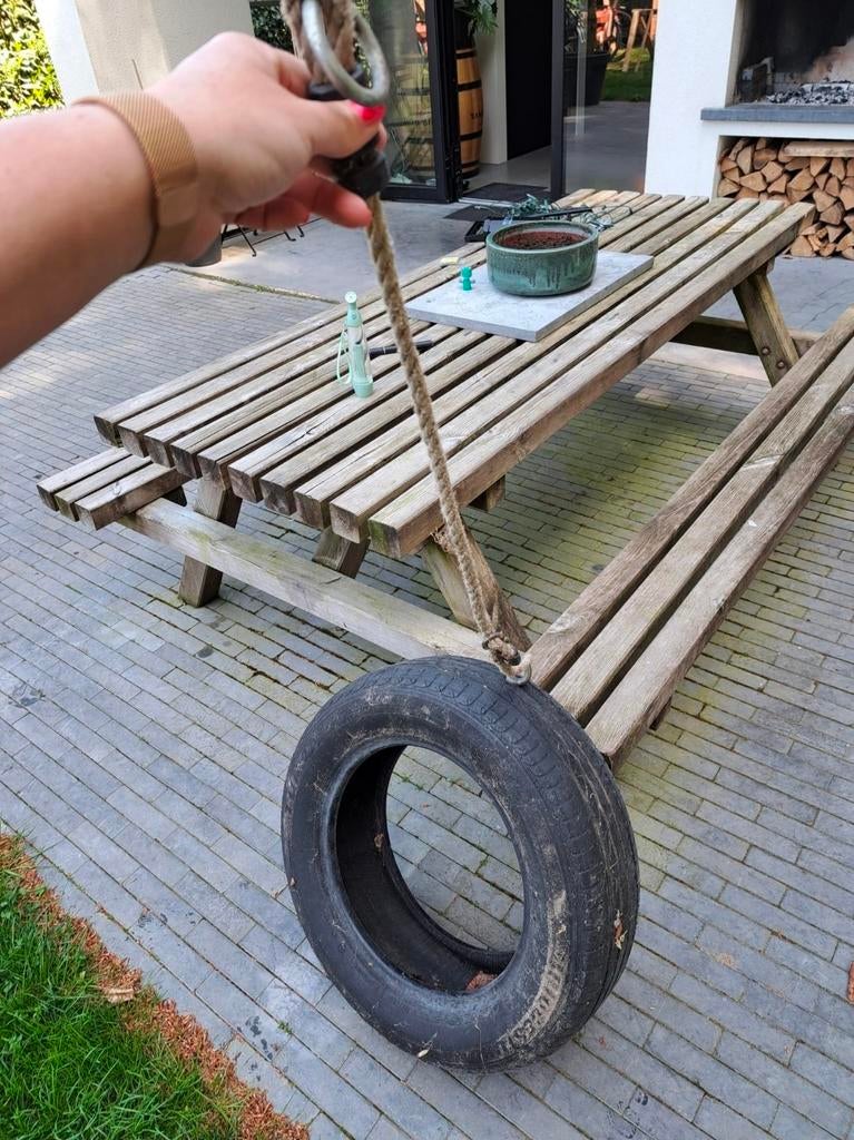 Banden schommel voor buiten, Ophalen, Gebruikt