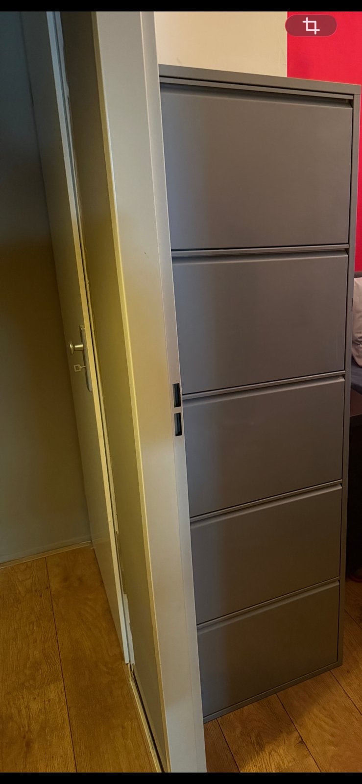 Metalen schoenenkast 5 vakken, Huis en Inrichting, Kasten | Schoenenkasten, Ophalen, Zo goed als nieuw