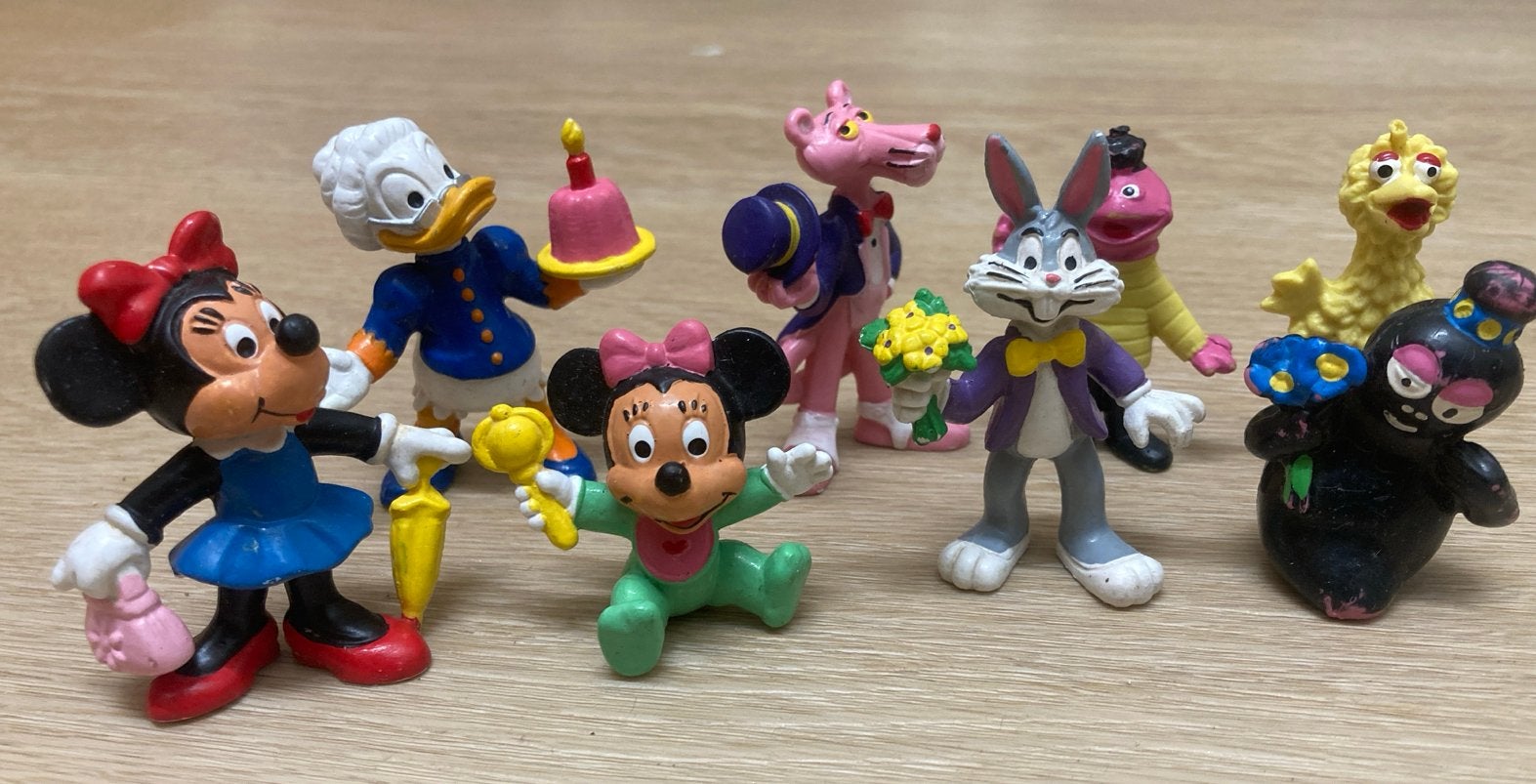 Vintage Disney, Looney Tunes en Sesamstraat figuren set, Ophalen of Verzenden, Gebruikt
