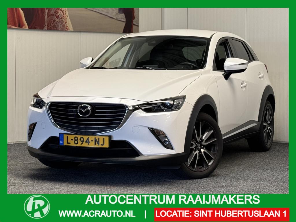 Mazda CX-3 2.0 SKY ACTIVE-G 120 GT-LUXURY AUTOMAAT NAVIGATIE, 1998 cc, 4 cilinders, Wit, Leder