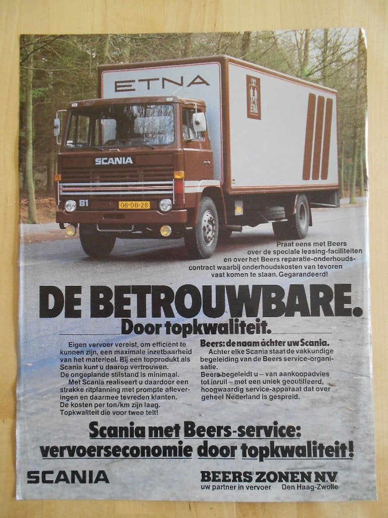 Scania Beers Service Brochure 1979 – LB81 81, Ophalen of Verzenden, Zo goed als nieuw, Overige merken, Scania