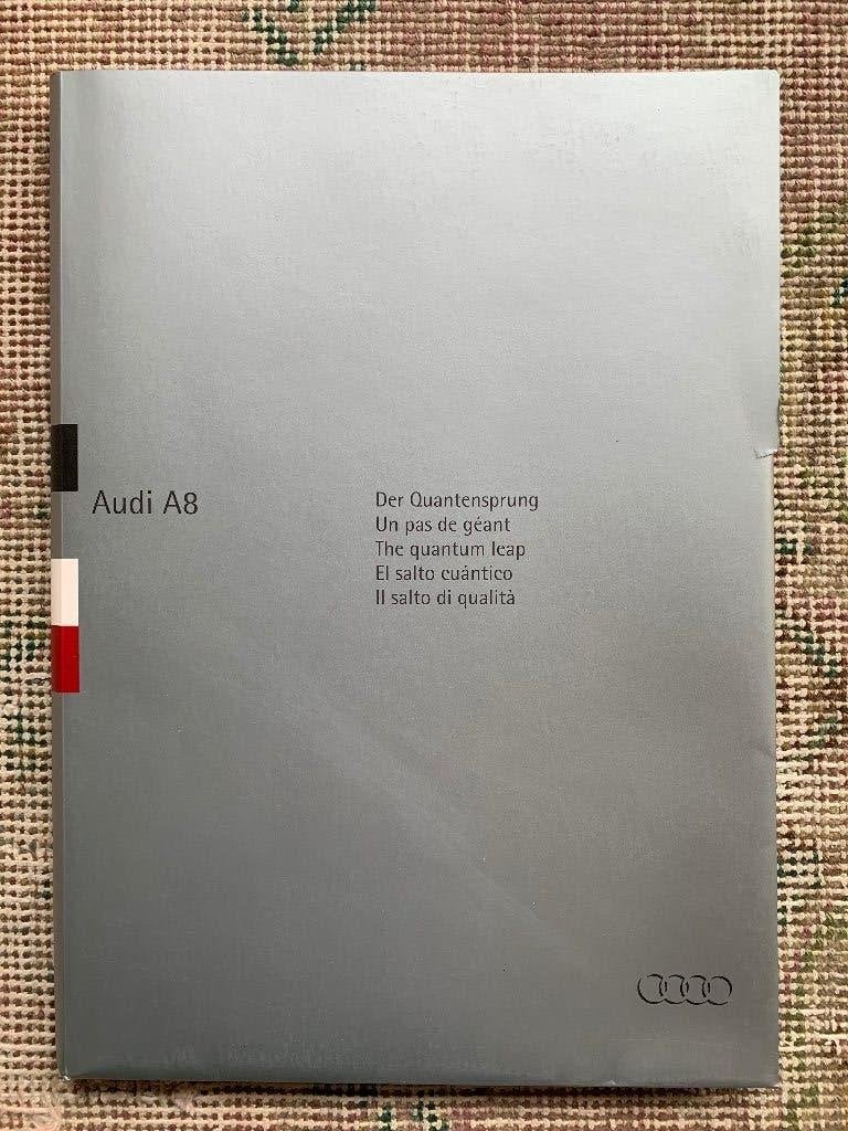 Nederlandse brochures Audi A8 1994 in luxe kartonnen map!, Nieuw, Ophalen of Verzenden, Audi, Audi