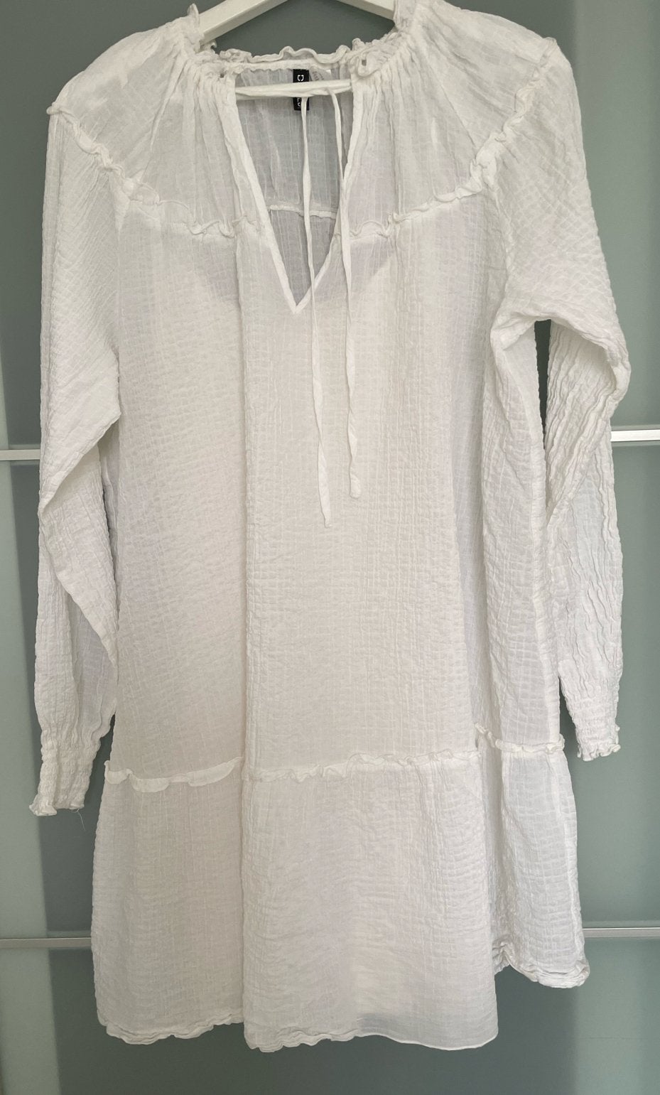 Wit katoenen tuniek, Maat 38/40 (M), Wit, Ophalen of Verzenden, Zo goed als nieuw