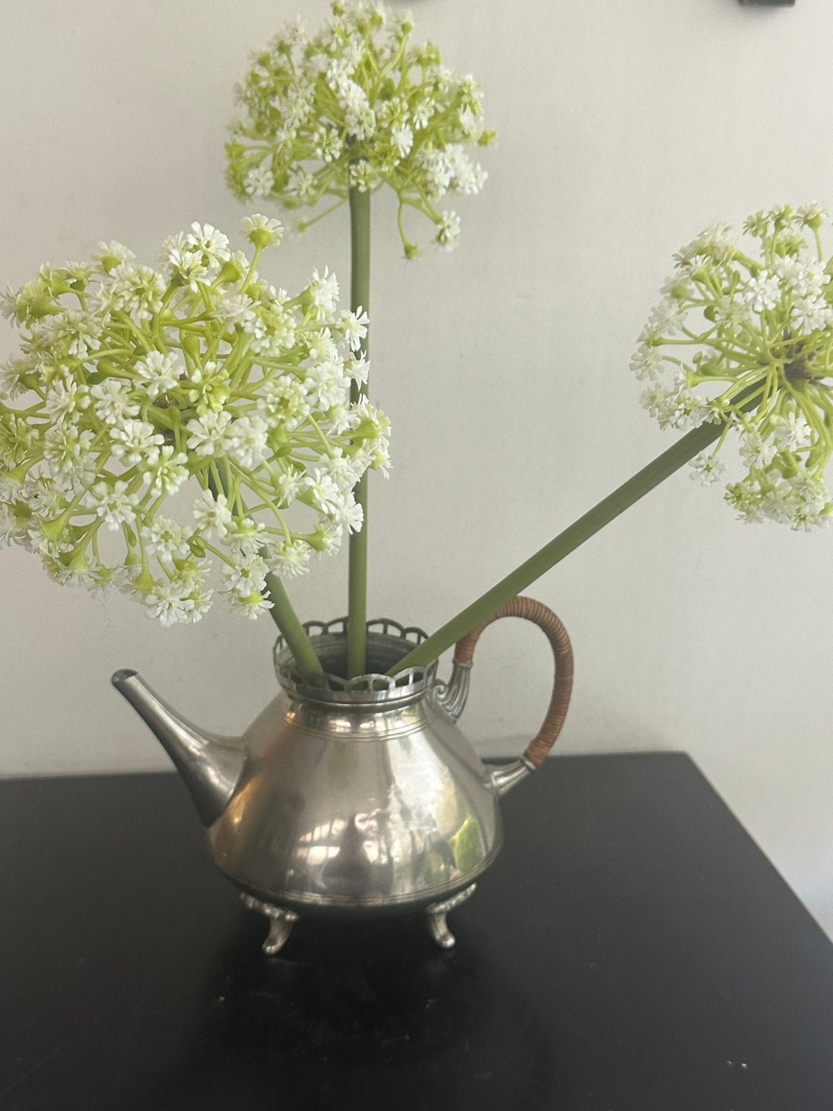 Art deco metalen Theepot / vaas 21/14 cm H, Ophalen of Verzenden
