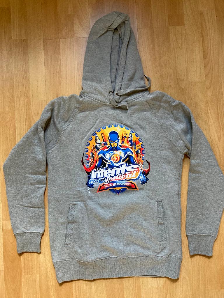 Hoodie trui grijs Intents - Calling all superheroes - maat L, Ophalen of Verzenden, Nieuw, Maat 52/54 (L), Grijs