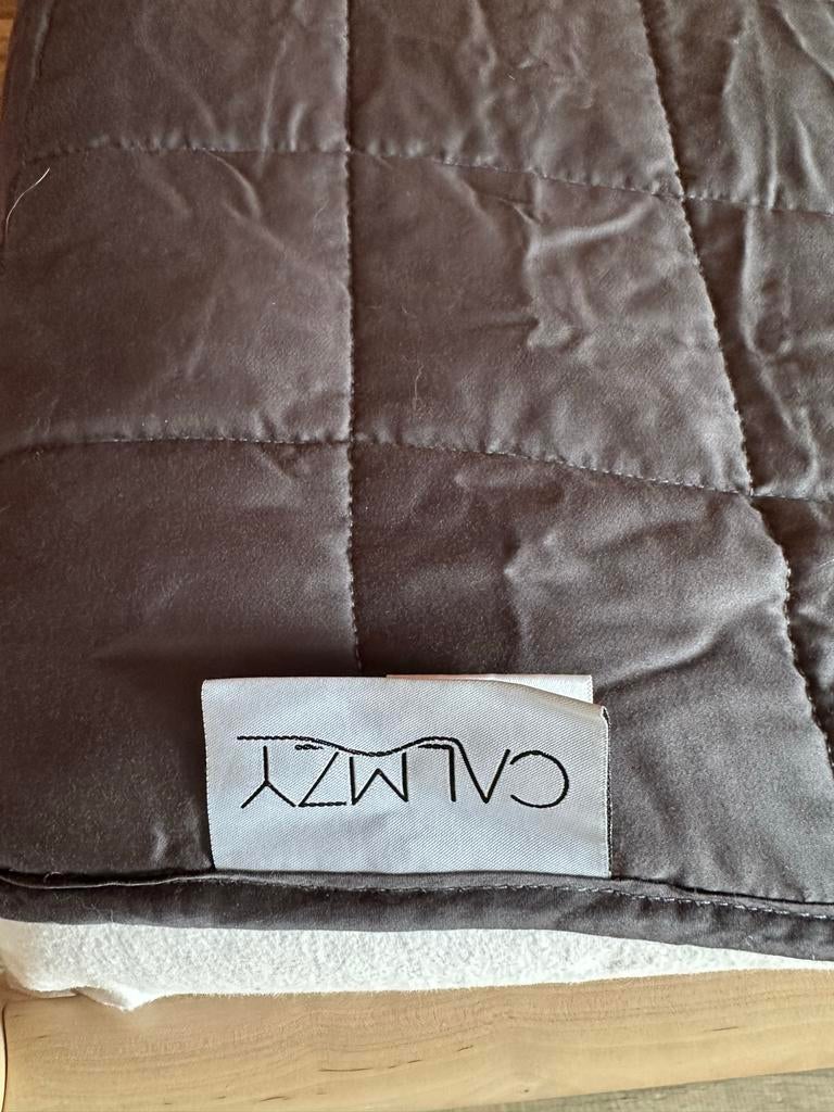 Calmzy Verzwaringsdeken 6kg Bamboe met 2 Hoezen 150x200cm, Zo goed als nieuw, 200 cm, Grijs, 140 cm