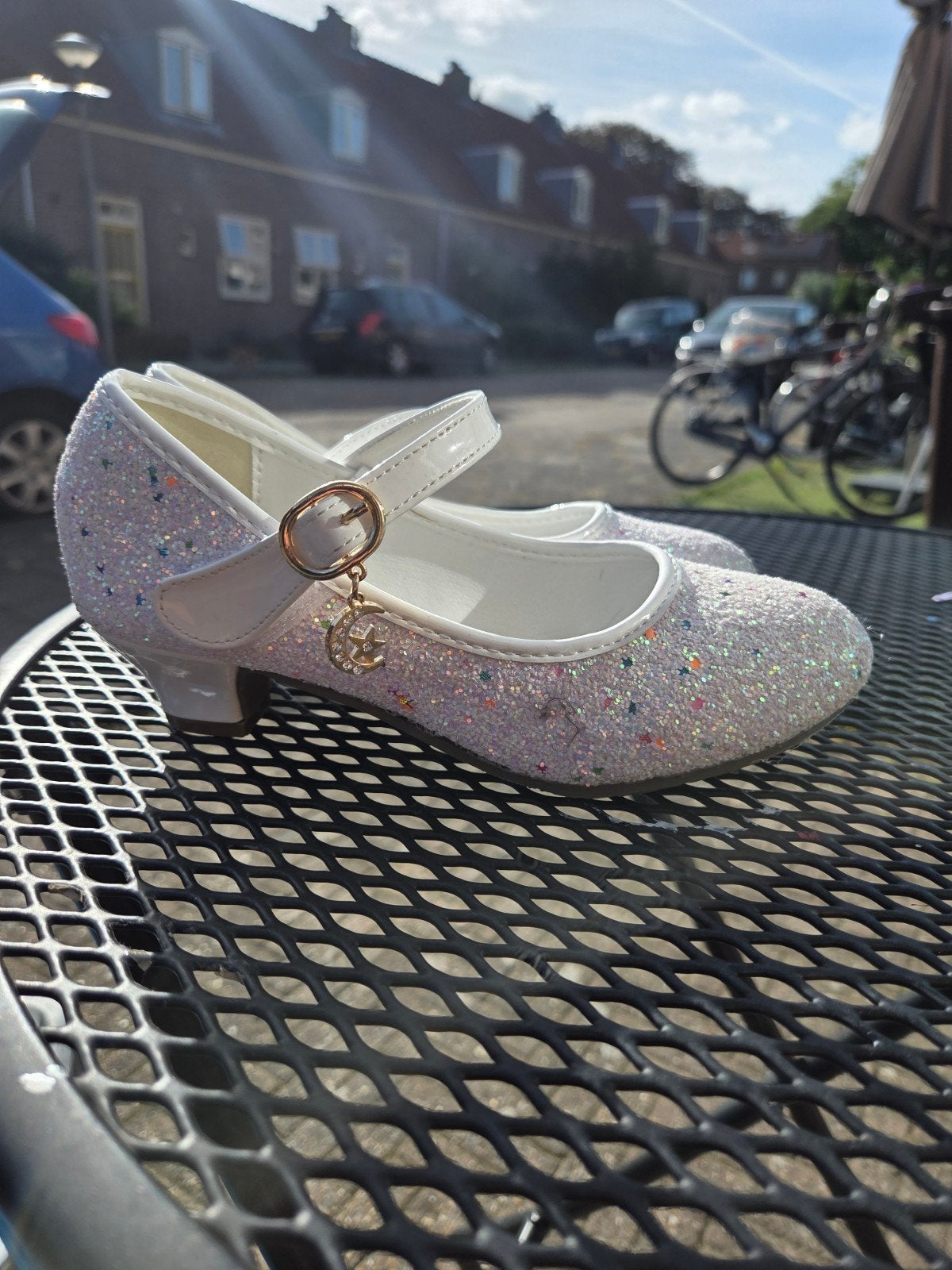 Glitter hakjes maat 36 voor kids - Zo goed als nieuw, Ophalen of Verzenden, Zo goed als nieuw, Meisje, Schoenen