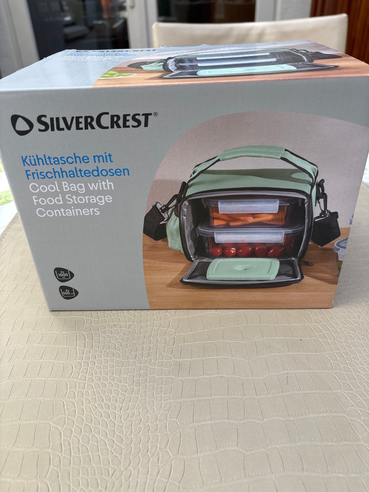 Silvercrest Koeltas met Vershoudbakjes - Nieuw, Ophalen of Verzenden, Nieuw, Groen, Textiel