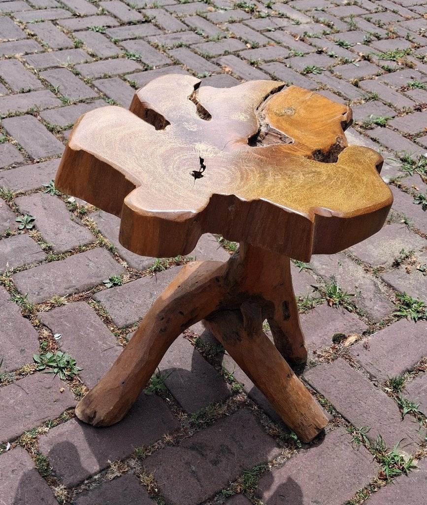 Leuk klein houten bijzet Tafeltje, Ophalen, Minder dan 45 cm, Minder dan 55 cm, Zo goed als nieuw