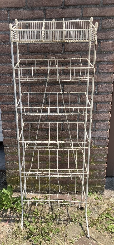 Brocante oud origineel Zwitsal winkelrek, Ophalen