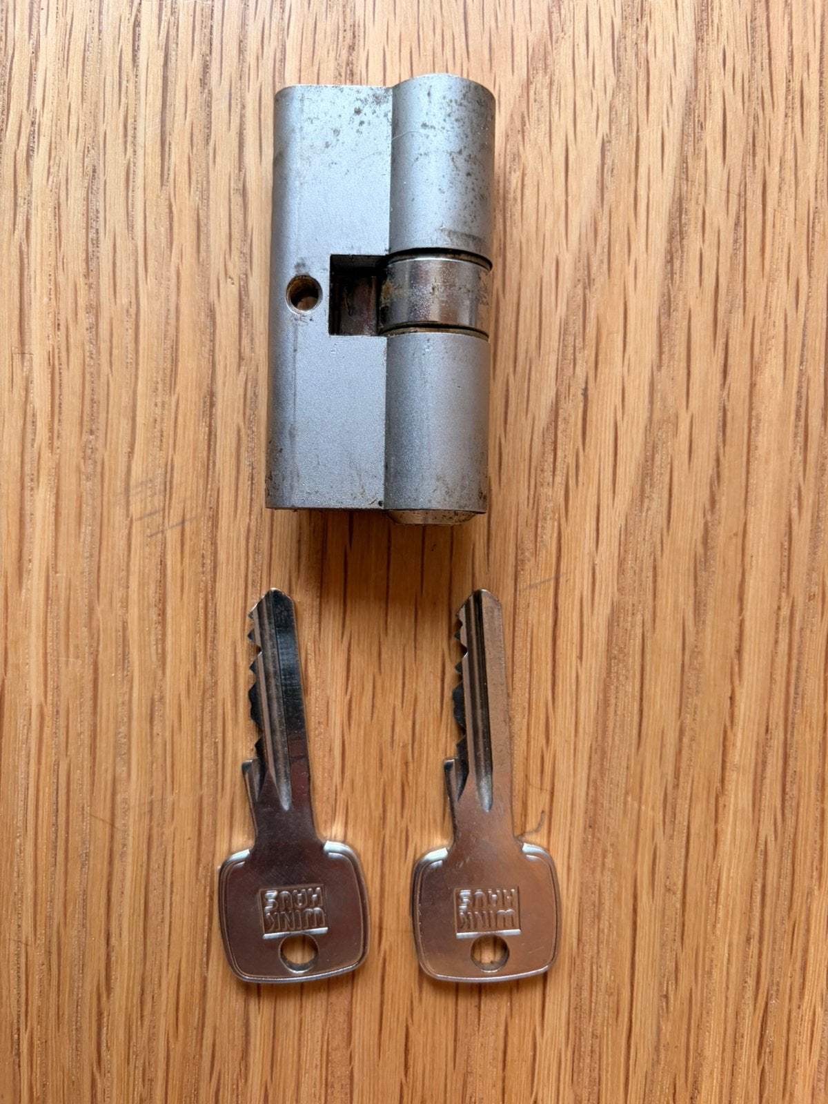 Slot cylinder 30/30 WINKHAUS, Ophalen of Verzenden, Zo goed als nieuw, Koper of Messing, Slot