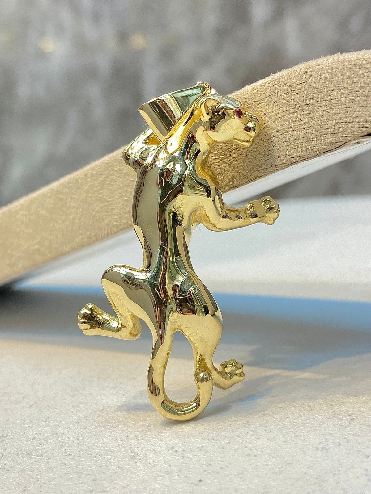 14k Gouden Panter Kettinghanger, Ophalen of Verzenden, Nieuw, Goud