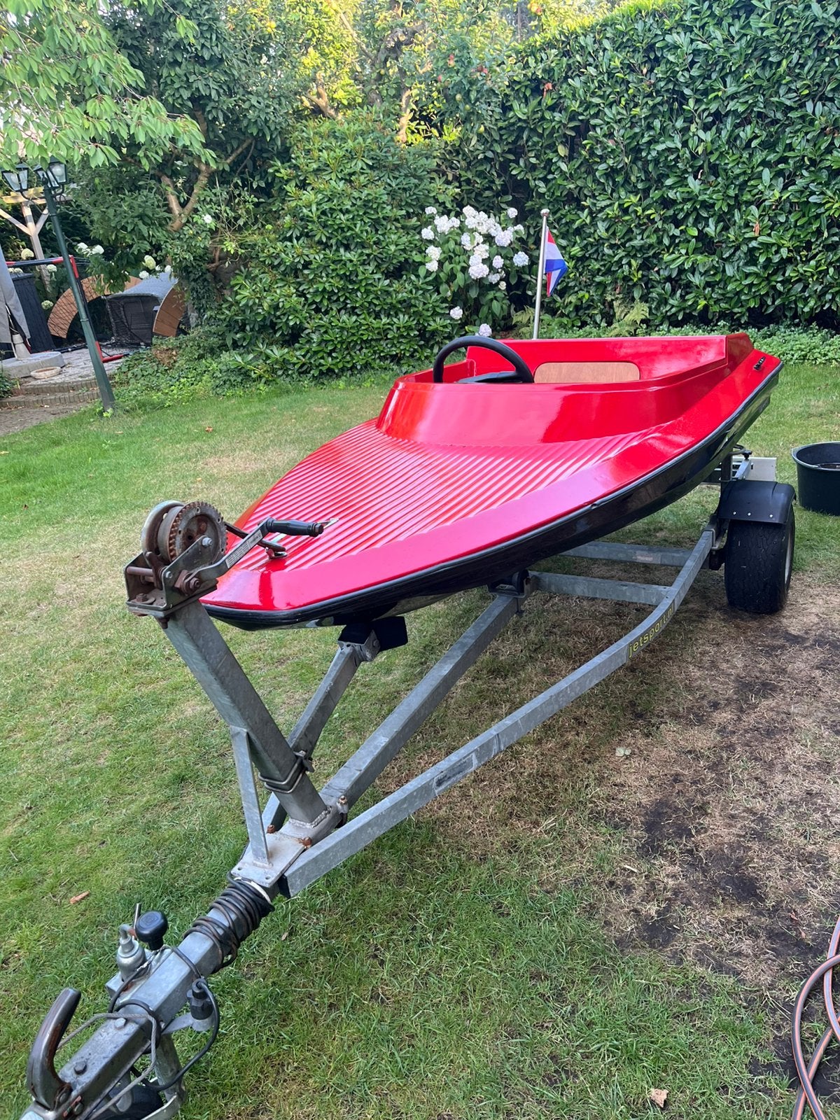 Spitfire met wegtrailer Jetloader en mercury 4 pk 4 takt, Ophalen, Overige merken, Gebruikt, Minder dan 70 pk